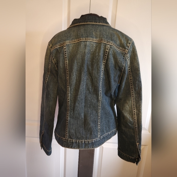 Women's Gap Jean Jacket With Lambs' Wool Lining Size Small - Picture 2 of 7